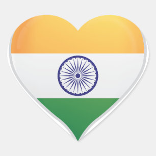 Indische liefde vlag trots hart sticker
