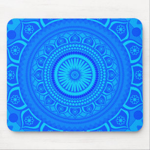 Indische Mandala Blauw Muismat
