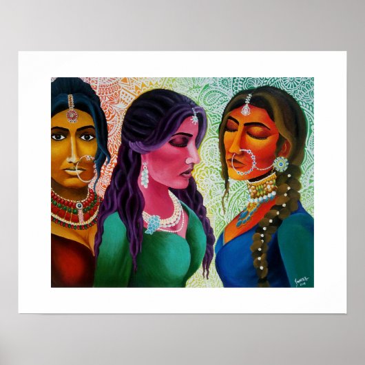 Indische mooie bruiden prints (Voorkant)