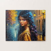 Indische motieven, digitale moderne, kleurvolle legpuzzel (Horizontaal)