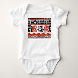 Indische motieven, zwart rood, naadloos patroon. romper