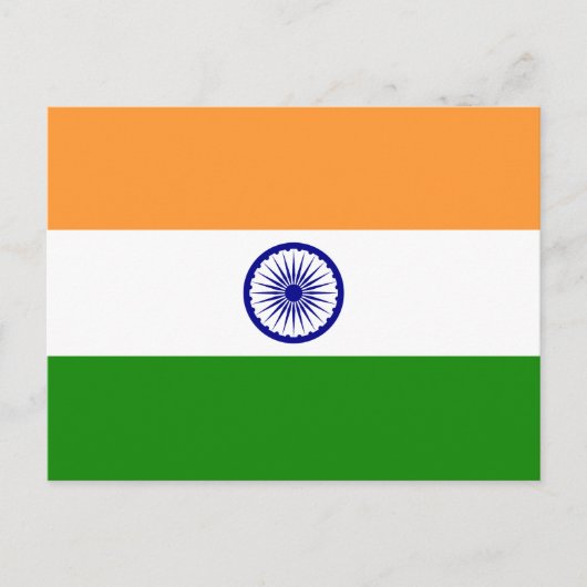 Indische nationale vlag briefkaart (Voorkant)