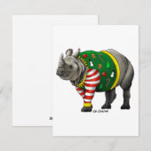 Indische neushoorn - kerstkaart (Voorkant / Achterkant)