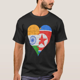 Indische Noord-Koreaanse vlag T-shirt