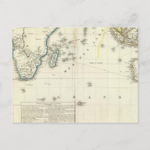 Indische Oceaan Atlas Map Briefkaart