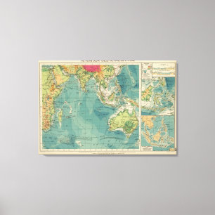 Indische oceaankabels, draadloze stations canvas afdruk