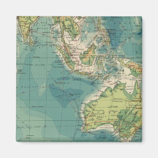 Indische oceaankabels, draadloze stations magneet (Voorkant)