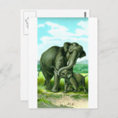 Indische olifant briefkaart (Voorkant / Achterkant)