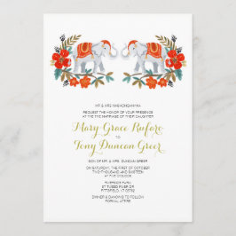 Indische olifant bruiloft uitnodiging