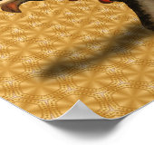 Indische olifant met rode doek poster (Hoek)