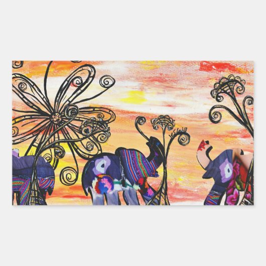 Indische olifant Stickers (Voorkant)