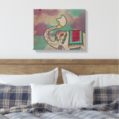Indische olifant Waterverf Canvas Wandkunst (Insitu (Slaapkamer))