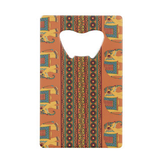 Indische olifanten, Sinaasappel Traditional Seamle Kredietkaart Flessenopener