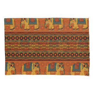 Indische olifanten, Sinaasappel Traditional Seamle Kussensloop