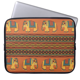 Indische olifanten, Sinaasappel Traditional Seamle Laptop Sleeve