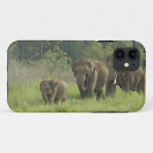 Indische olifantenfamilie Case-Mate iPhone case (Achterkant (horizontaal))
