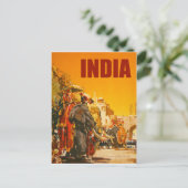 Indische olifantenparade briefkaart (Staand voorkant)
