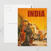 Indische olifantenparade briefkaart (Voorkant / Achterkant)