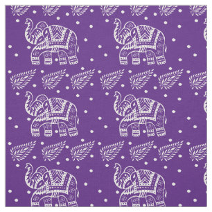 Indische Paars met blokletters, van Paisley en Ele Stof