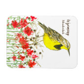 Indische Paintborstel Meadowlark Wyoming Magneet (Horizontaal)