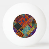 Indische patchwork imitatie, canvas. pingpongballen (Achterkant)