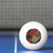 Indische patchwork imitatie, canvas. pingpongballen (Net)