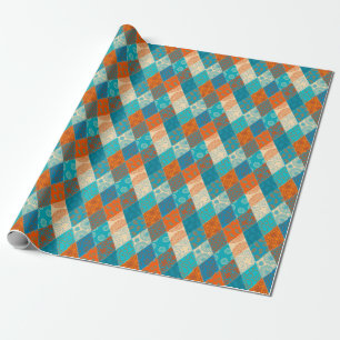 Indische patchwork naadloos ontwerp. cadeaupapier