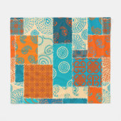 Indische patchwork, naadloze achtergrond. fleece deken (Voorkant (Horizontaal))