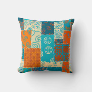 Indische patchwork, naadloze achtergrond. kussen