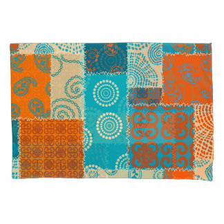 Indische patchwork, naadloze  achtergrond. kussensloop