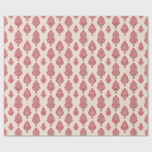 Indische patroon op beige achtergrond inpakpapier