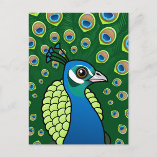 Indische peafowl briefkaart