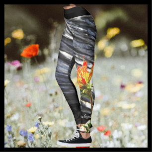 Indische penseelpenseel met persoonlijke naam leggings