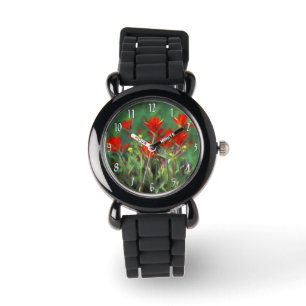 Indische penseelschildering - Oorspronkelijke blow Horloge