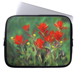 Indische penseelschildering - Oorspronkelijke blow Laptop Sleeve