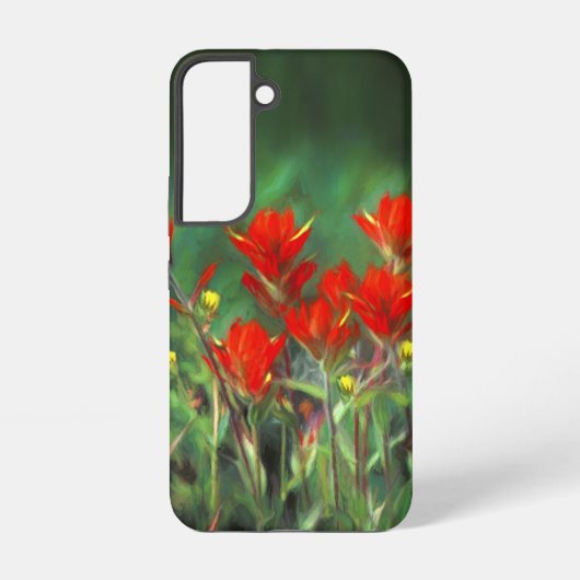 Indische penseelschildering - Oorspronkelijke blow Samsung Galaxy Hoesje (Achterkant)