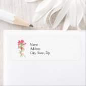 Indische penseelvrije bloem etiket (Insitu)