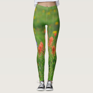 Indische penseelvrije bloemen leggings