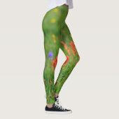 Indische penseelvrije bloemen leggings (Rechts)