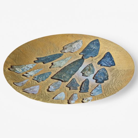 Indische pijlpunten papieren bordje (Gekanteld)