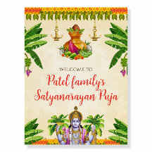 Indische pooja borden Satyanarayan pooja bord