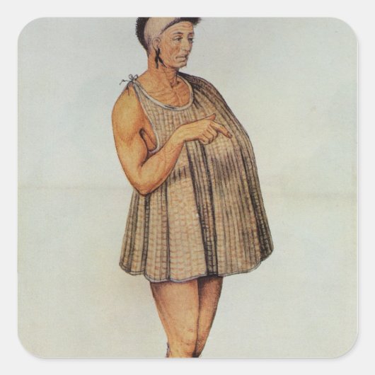 Indische priester vierkante sticker (Voorkant)