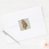 Indische priester vierkante sticker (Envelop)