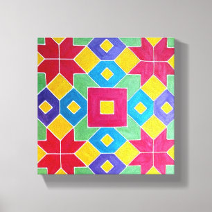 Indische rangoli op canvas afdruk