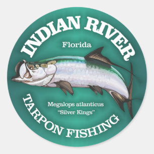 Indische rivier (Tarpon) Ronde Sticker