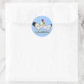 Indische rivierkippen ronde sticker (Tas)