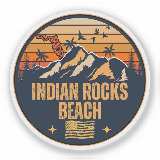 Indische Rocks Beach, Florida Sticker (Voorkant)