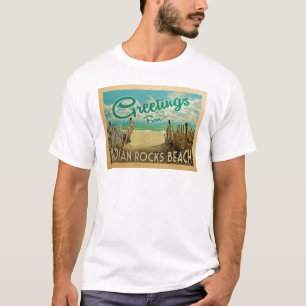 Indische Rocks Beach Vintage-reis T-shirt