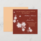 Indische rode kersenbloesem bruiloft kaart (Voorkant / Achterkant)