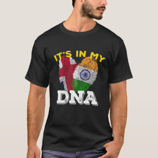 Indische rode vlaggendag hindi DNA Ashoka Chakra U T-shirt